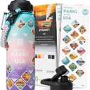 DYSANKY National Parks Water Bottle  40 oz Insulated Stainless Steel Water Jug with 70 Park Stickers, Outdoor Accessories & Gift Box  BPA-Free  Ideal for Hiking, Camping & Travel (Hydrangea)