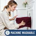 Smiry Bathroom Rugs Mat 59x24, Extra Soft Absorbent Chenille Bath Rugs, Non Slip Rubber Backing Machine Washable Quick Dry Bath Mats for Bathroom Floor, Tub, Shower, Home Decor Accessories, Burgundy