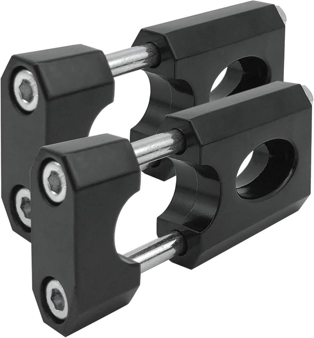 Handlebar Risers - 7/8" 22mm Motorcycle Handlebar Mount Clamp Risers, Handlebar Lift Clips for Razor MX650 Coleman Bt200x Ct200 Mega Moto 80/105 Mini Bikes SSR 125 Motorcycle Dirt Bike Pit Bike (Black)