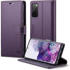 FLIPALM for Samsung Galaxy S20 6.2"(Non S20+/S20 Utra) Wallet Case with RFID Blocking Credit Card Holder, PU Leather Flip Kickstand Shockproof Cover Women Men for Samsung S20 Phone case (Purple)
