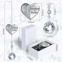 Sympathy Gifts for Loss of Loved One,Unique Bereavement Gift Rainbow Maker and Heart,Memorial Gifts for Loss of Mom Dad Son,Prism Suncatcher Ornament for Funeral Favors,Daily Remembrance