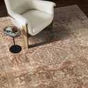 vivorug 8x10 Area Rugs for Living Room, Non-Slip Backing Washable Rug 8x10, Large Area Rug Soft Carpet for Bedroom Dining Room, Vintage, Easy Clean, Durable, Low Pile Rug Under Table, Earth Tone