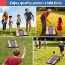 Portable Cornhole Board Set,24 x 16 in Corn Hole Games, Adjustable Angle & Dual Modes (Child/Adult) for Free Switch,Extra-Thick Material, Cornhole Game Boards with 8 Bean Bags with Storage Bag