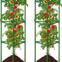 2 PCS Extra Wide Tomato Cages for Garden Up to 47.2'',Tall Metal Plant Supports for Raised Garden Bed, Foldable & Sturdy Steel Stake Cages for Tomato, Eggplant,Pepper, Pea﻿, 2 Pack