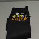 R HORSE Kid Apron and Chef Hat Set - 2Pcs Black Tiny Chef Adjustable Children Kitchen Toddler Apron with Pockets for Kids, Funny Dress up Pretend Play Toy Birthday Gift for Boy Cooking Baking Painting