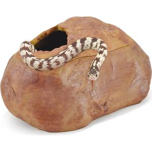 Antidious Snake Hide Cave for Gecko Shedding, Natural Rock Look Hideout, Reptiles Egg-Laying Shelters, Suitable for Corn Snake,Green Snake,Rat Snake and Gecko, M Size