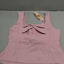 Dokotoo Summer Ribbed Tank Tops for Women Plus Size Backless Athletic Sleeveless Shirts with Bras Workout Outfits Pink, 2X