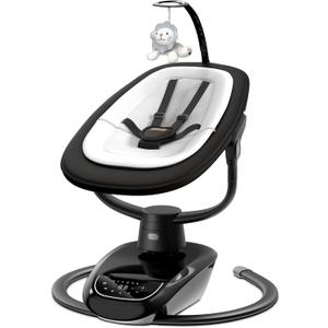 Angelbliss Baby Swing with Custom Motion, 3D-Motion Electric Swing with 6 Unique Motions & 4-Speeds, Bluetooth Enabled, 13 Preset Lullabies (Black)