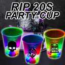 mishunyus 30th Birthday Party Cups 24 Pack- Glow for Funny RIP Twenties Theme Decorations, 16oz