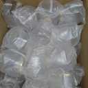 Goodluck 80 PCS Diamond Stemless Plastic Wine Whiskey Glasses, 12 Oz Disposable Cocktail Glasses, Suitable for Weddings, Birthday Parties, Family Gatherings, Bars, etc Gold rimmed cups
