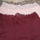 INNERSY Women's Lace Underwear Cotton Soft Boyshorts Panties Boxer Briefs 3-Pack (Medium, Leopard/Light Pink/Red)
