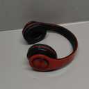 Wireless Bluetooth Headphones with Colorful LED Lights, Built-in Mic, Light Weight, Foldable, Wired HiFi Stereo Headphones for Classroom/Home Office/PC/Mobile Phone/Kids Adult (Red Black)