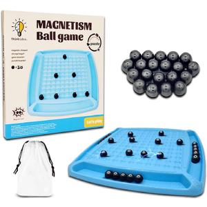 MagnaStack Magnetic Strategy Game - Portable Travel Board Game for Kids & Adults | Fun, Simple to Learn, Fast-Paced Gameplay | Brain Teaser & Family Party Game. (MagnaStack: Board Play Format)