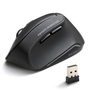SANWA 2.4G Wireless Ergonomic Mouse, Optical Vertical Computer Mice, Silent Noiseless Click, (800/1200/1600 Adjustable DPI, 6 Buttons) Compatible with MacBook, Laptop, Windows, Mac OS