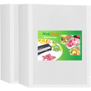 MakMeFre 200 Plus Gallon Size 12" x 16" Vacuum Sealer Bags with BPA Free and Heavy Duty,Great for Food Storage Vaccume Sealer PreCut Bag