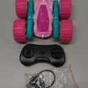 Tecnock Pink Remote Control Car for Girls and Boys, 2.4GHz RC Cars with USB-C Easy Charging, 4WD Double Sided 360 Rotates and Flips RC Stunt Car, Toys Gift for Kids Ages 6-8, 8-12