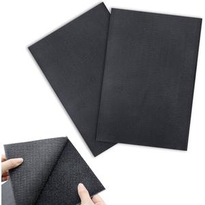 20 x 30 cm Velcro Sew On Tape Black Non-Adhesive Nylon Fabric Fastener for Sewing (Pack of 2)