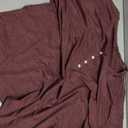 Dark Red Women's T-shirt, 3XL, with Buttons