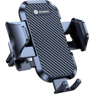 VICSEED [2025 Upgrade Ultra Stable Car Phone Holder Mount [Never Fall Off & Won't Break] Universal Air Vent Phone Mount for Car Easy Clamp Phone Holders for Your Car for iPhone 16 Pro Max 15 14 13 12 (Black)