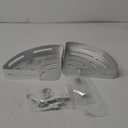 Hoomtaook Corner Caddy Bathroom Shower Shelf Wall Mounted No Drilling 2 Tier Storage Shelves Adhesive Triangle Baskets Silver Bathroom Kitchen Storage Basket