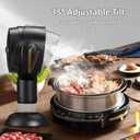 Desktop Smoke Purifier Fan, Portable USB Rechargeable Adjustable Angle Smoke Trap, Mini Air Purifier with Removable Washable Filter for Indoor Smoking, Cooking, RV, Office & Kitchen Use