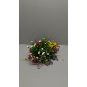 WILLBOND 12 Bundles Artificial Flowers Outdoor, UV Resistant Faux Artificial Plants Shrubs Plastic Flower Bulk for Hanging Planter Porch Window Home Spring Summer Decor(Multi Color)