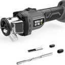 VERVEWAVE Cordless Drywall Cut-Out Tool Compatible with DEWALT 20V Battery, Rotary Saw with 1/8" and 1/4" Collets, 30000 RPM, Compact Spiral Saw for Cutting Wood Drywall,Sheetrock,Wood (Tool Only)