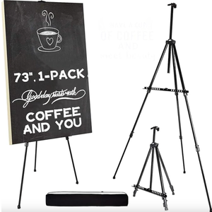 Artify 73 Inches Double Tier Easel Stand, Adjustable Height from 22-73”, 3 in 1, for Painting and Display with a Carrying Bag, 1PACK