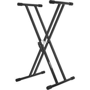 Amazon Basics Sturdy Keyboard and Piano Stand, Heavy-Duty Adjustable Height, X-Shape Design, Durable, Black, 27.5 to 38.2 inches
