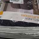 Ruaozz Recliner Sofa Covers Recliner Chair Covers Loveseat Recliner Slipcovers with Pockets Washable Furniture Protector with Elastic Bottom (2 Seater, Grey)