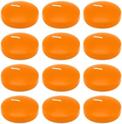 Set of 12 3 Inch Orange Floating Candles Large Unscented Dripless Fall Autumn Colored Pool Water Wax Candles for Vases, Centerpieces at Wedding, Party, Thanksgiving Day Holiday - 10 Hour Burning