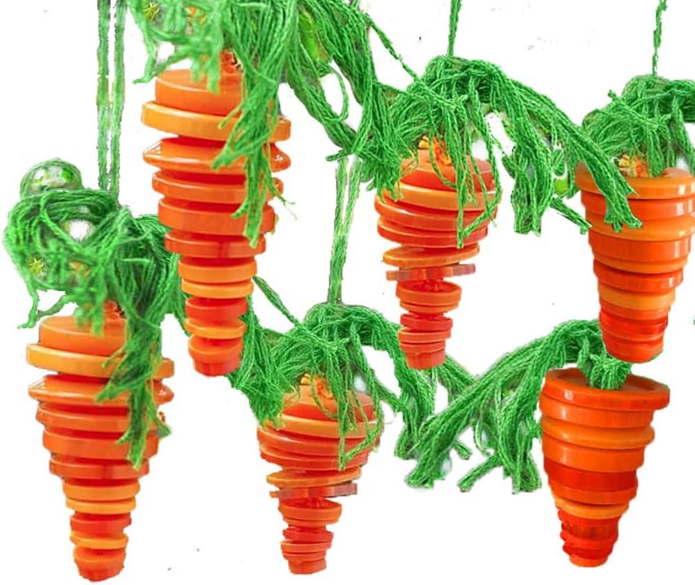 Carrot Decorations for Easter,Button Carrots Ornament,Carrot Decor for DIY Hanging Ornament for Easter Tree