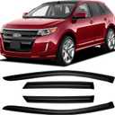 Window Rain Guards for 2007-2014 Ford Edge & 2007-2015 Lincoln MKX, Window Visor Guard Vent Wind Shade Deflector Rain Shield Protector Sun Visor 2008 2009 2010 2012 2013,Outside-Mount, 4 Pieces (For 07-14 Edge & 07-15 Lincoln MKX)