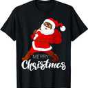 Happy Black Merry Christmas Santa T-Shirt