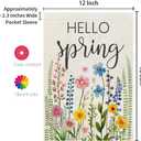 3 x CROWNED BEAUTY Spring Garden Flag Floral Wildflowers 1218 Inch Double Sided for Outside Small Seasonal Burlap Yard Flag CF1803-12 (Multi-New)