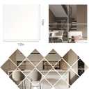 16 Pack 12x12 Inch Shatterproof Acrylic Mirror Tiles, Self-Adhesive Full Body Wall Mirrors for Bedroom, Home Gym, Bathroom & Living Room, Unbreakable Flexible Mirror Sheets
