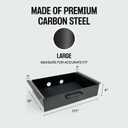 COREMINDED Storage Drawer - Carbon Steel Underdesk Drawer Slide Out, 17.7 x 12 x 4 in, Matte Black - Premium Quality, Ergonomic Organization, Cable Management, Versatile Sizes, Luxe Extras