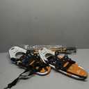 Gpeng Snowshoes for Men Women Youth Kids, Light Weight Aluminum Snow Shoes with Trekking Poles, Crampon Protector and Carrying Tote Bag () (21" Length, 8" Width, Capacity 70-150lbs), Orange (with poles))