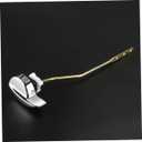 BESPORTBLE Toilet Flush Lever Toilet Lever Handle Toilet Tank Flush Lever Side Mount Toilet Lever Handle Compatible for Toilet Tank (Silver+Gold) Toilet Handles