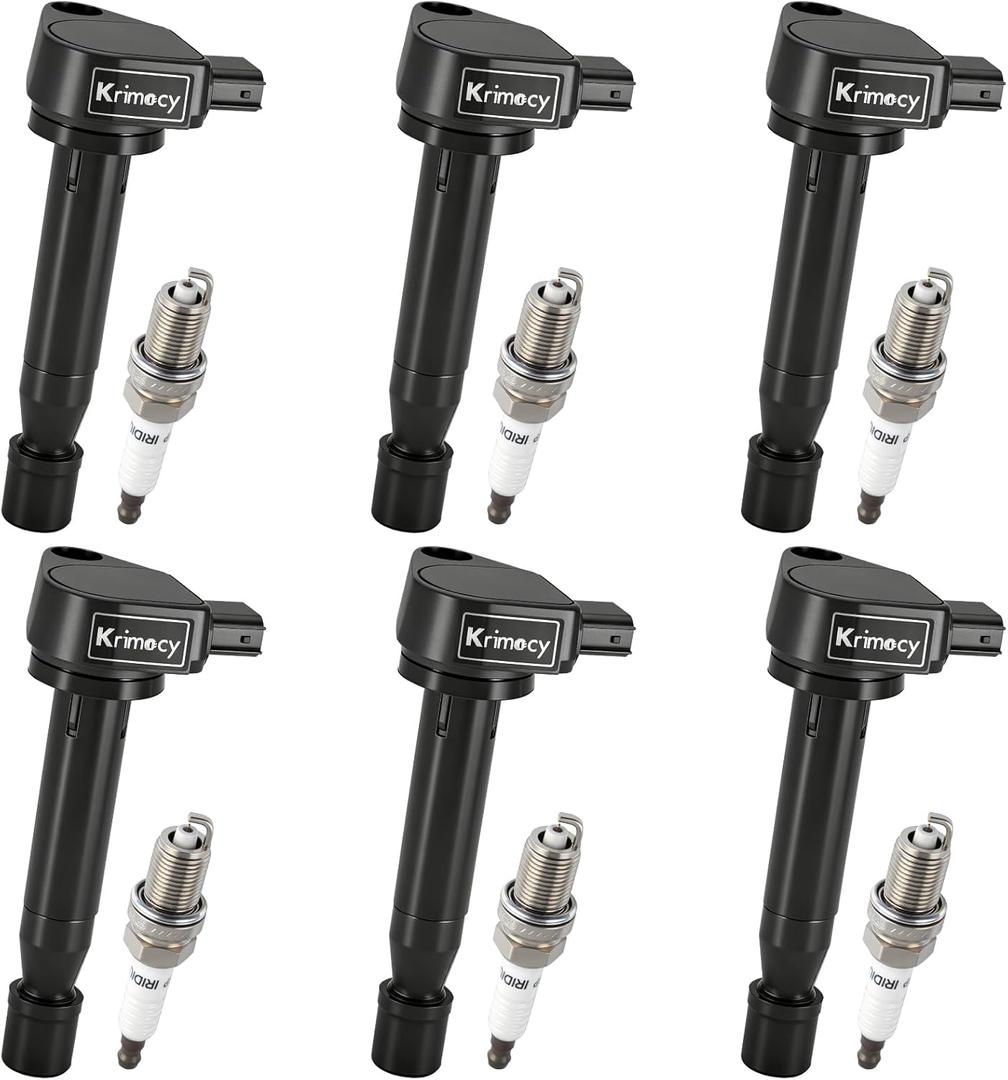 UF242 Ignition Coil Packs and Iridium Spark Plugs Compatible with Honda Accord Odyssey Acura TL RL CL 3.0L 3.2L 3.5L V6