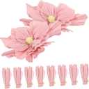 10pcs Artificial Crepe Tissue Flowers Wedding Bridal Baby Birthday Wall Décor Nursery Room Centerpieces Decorations