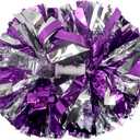 Hooshing 2/6/12PCS Pom Poms Cheerleading with Baton Handle Cheerleader Pompoms for Cheering Sports Games Dancing Party Team Spirit