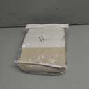 Boho Beige Shower Curtains for Bathroom Cotton Striped Shower Curtain with Tassel 72 X 72