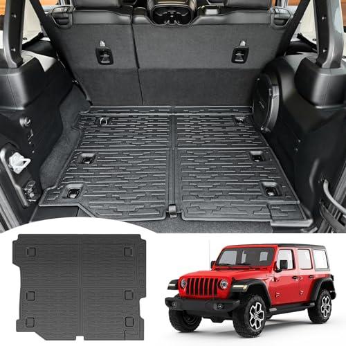 Utiiy Cargo Mat Compatible with 2018-2025 Jeep Wrangler JL Unlimited 4 Door 4X4, Cargo Liner Rear All-Weather Protection Trunk Liner for 2024 Jeep Wrangler JL/JLU Accessories