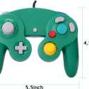 ONE250 2 Pack Classic Shock Joypad Wired Controller, Compatible with Wii NGC Gamecube Game Cube (Orange & Green)