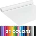 PerkHomy White Kraft Paper Roll 17.5" x 960" (80') for Gift Wrapping Bouquet Flower Art Painting Craft Writing Packaging Shipping 80GSM 55LB (White, 17.5" x 80')