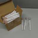 Leinuosen Diamond Top Ballpoint Pens, White with Rose Gold Dots, 50 Pens