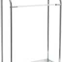 Organize It All 3 Bar Bathroom Towel Drying Rack & Holder with Shelf , Chrome, 62443W-1