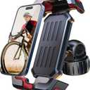 Pnitri 2025 New Upgraded Bike Phone Holder Handlebar - 1S Quick Install, Motorcycle Phone Mount, Bicycle Phone Holder fit Large Phone Case for iPhone Samsung, Dirt Scooter Mini Bike Accessories