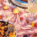 2 x DOLOPL Pink Table Runner for Bridal Shower Decorations,10FT  Blush Pink Cheese Cloth Table Runner for Baby Shower, Wedding, Gender Reveal Party Decorations